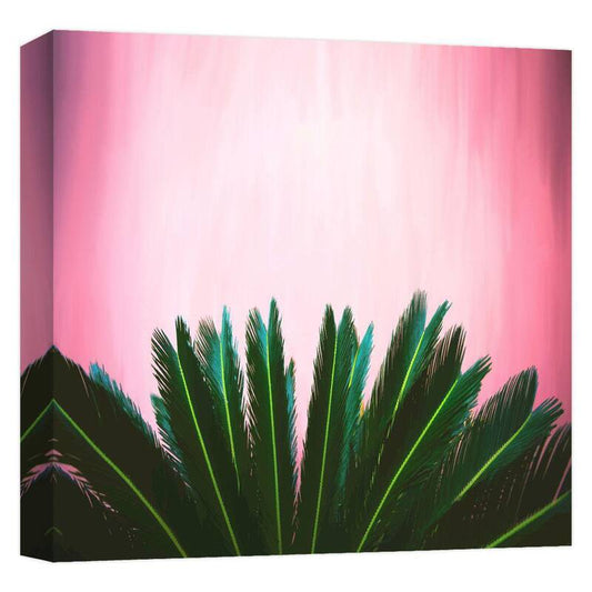 "Tropical Leaves'' Canvas Abstract Wall Art 15 in. x 15 in.