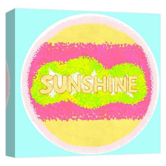 "Sunshine'' Canvas Abstract Wall Art 15 in. x 15 in.