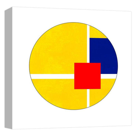'Circular Color Puzzle'' Canvas Abstract Wall Art 15 in. x 15 in.